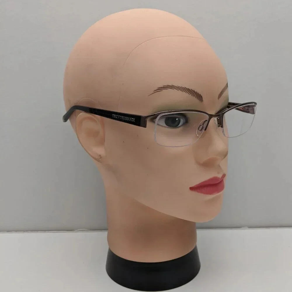 🕶️ Trussardi TR12721-BR Semi Rimless Eyeglasses 52/18-135 / JLI130🕶️